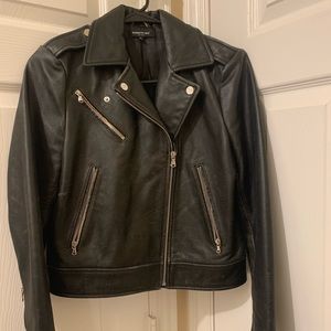 Heavy distressed leather jacket Kenneth Cole